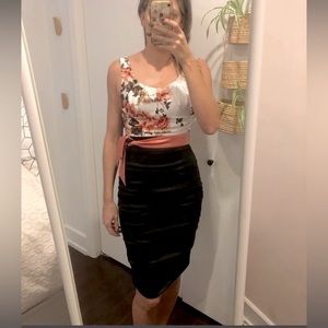 Le Château satin floral dress